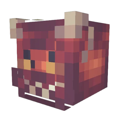 pompampoof Minecraft avatar head, 3D render