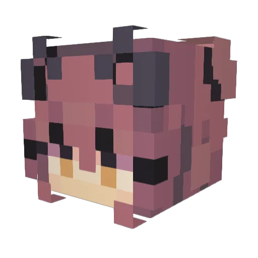pompkins Minecraft avatar head, 3D render