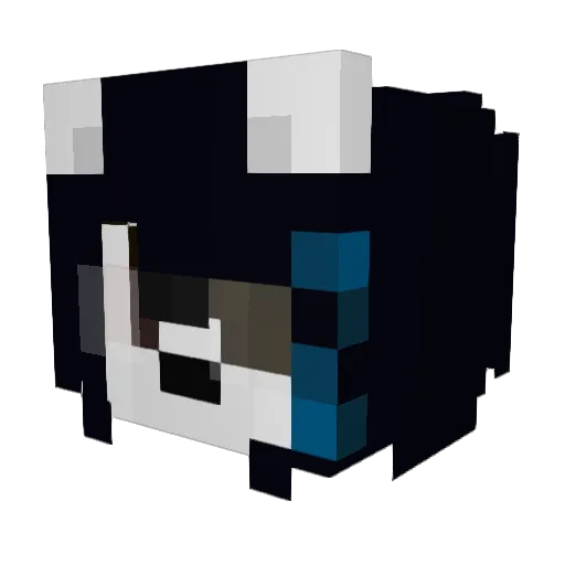 pompo Minecraft avatar head, 3D render