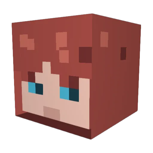 pompom1022 Minecraft avatar head, 3D render