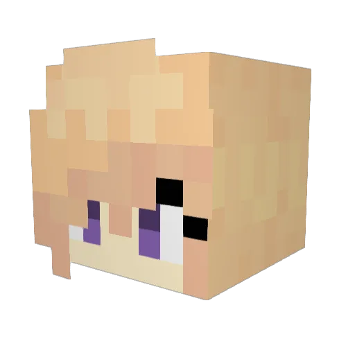 pompom12321 Minecraft avatar head, 3D render