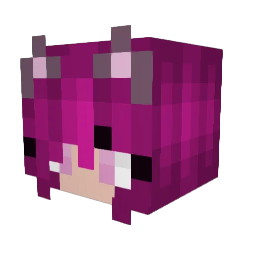 pompom618 Minecraft avatar head, 3D render