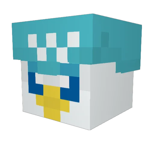 pompompurinovo Minecraft avatar head, 3D render
