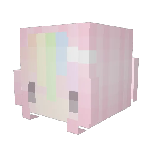 pompompwrin Minecraft avatar head, 3D render