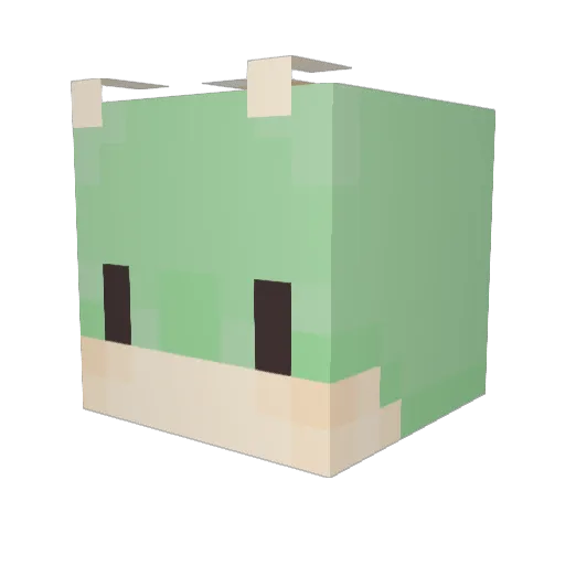 pompoms_s Minecraft avatar head, 3D render