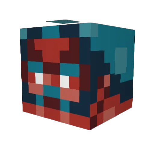 pomppo Minecraft avatar head, 3D render