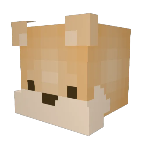 pomy222 Minecraft avatar head, 3D render