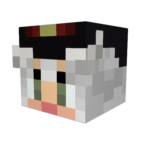pon0123 Minecraft avatar head, 3D render
