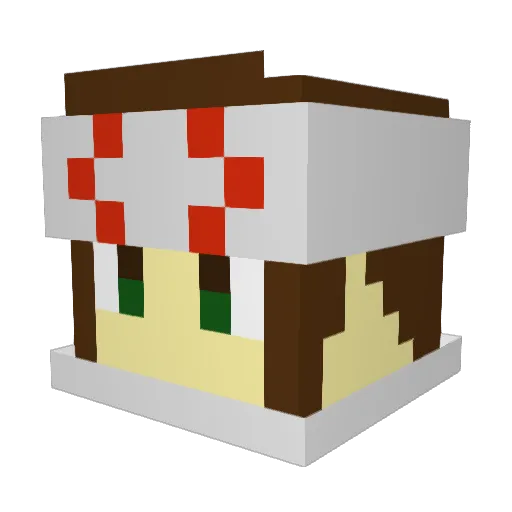 pon_333 Minecraft avatar head, 3D render