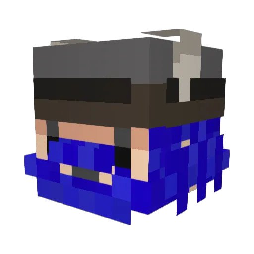 pon_pen_ball Minecraft avatar head, 3D render