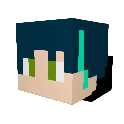 pon_stream24 Minecraft avatar head, 3D render