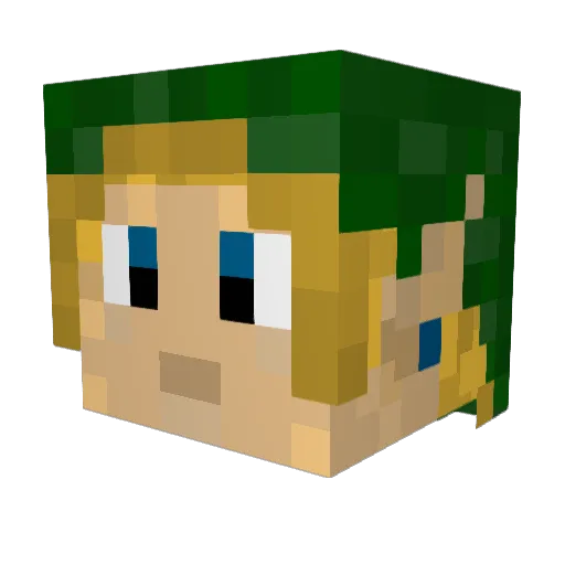 ponaroz Minecraft avatar head, 3D render