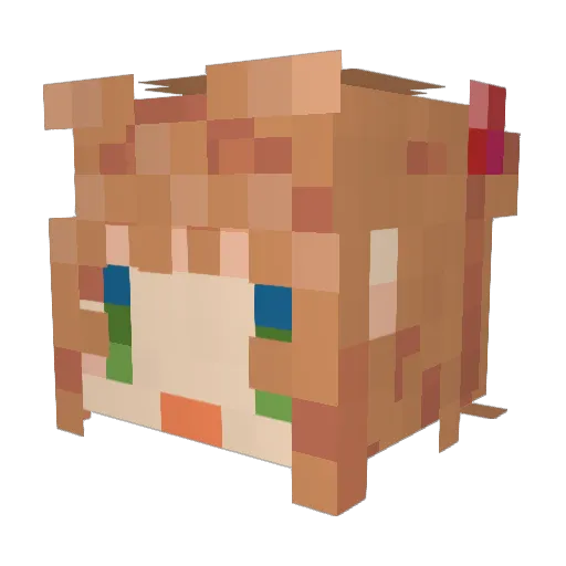ponchan_38 Minecraft avatar head, 3D render