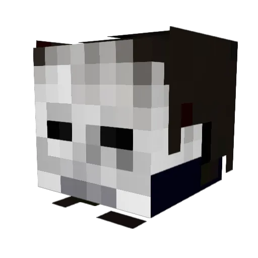 ponchiniOo Minecraft avatar head, 3D render