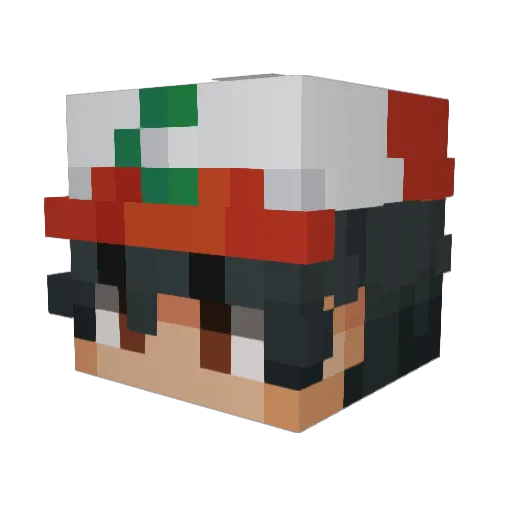 pondolini Minecraft avatar head, 3D render