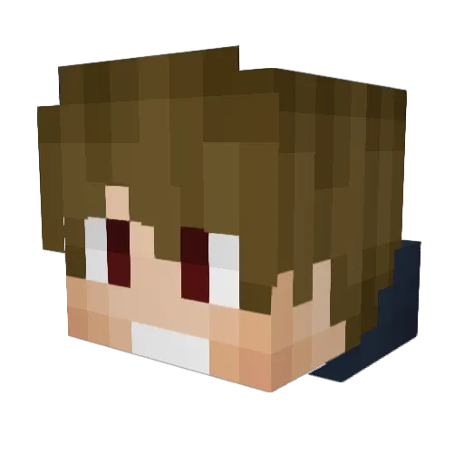 poney2525 Minecraft avatar head, 3D render