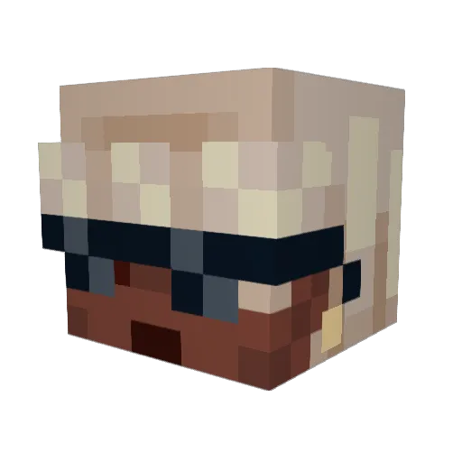pongamer Minecraft avatar head, 3D render