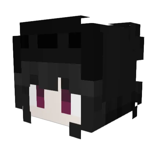 ponganpoky Minecraft avatar head, 3D render