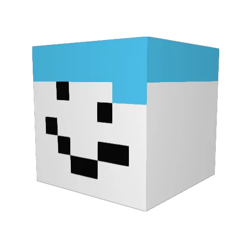 pongawwa Minecraft avatar head, 3D render