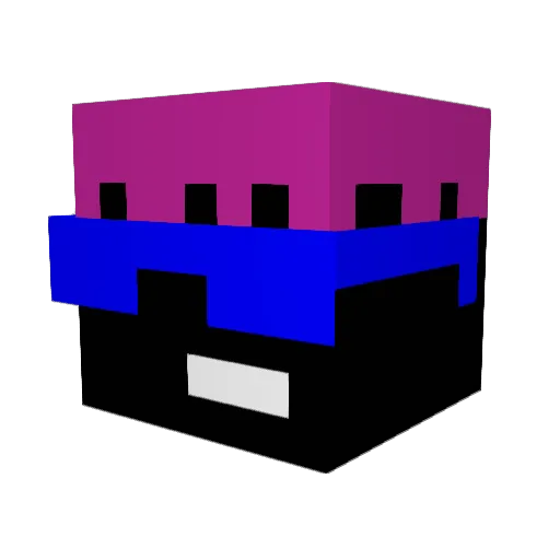 pongopaints Minecraft avatar head, 3D render