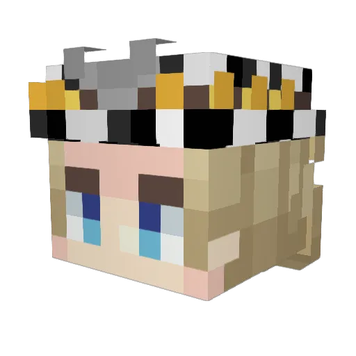 pongxpong Minecraft avatar head, 3D render