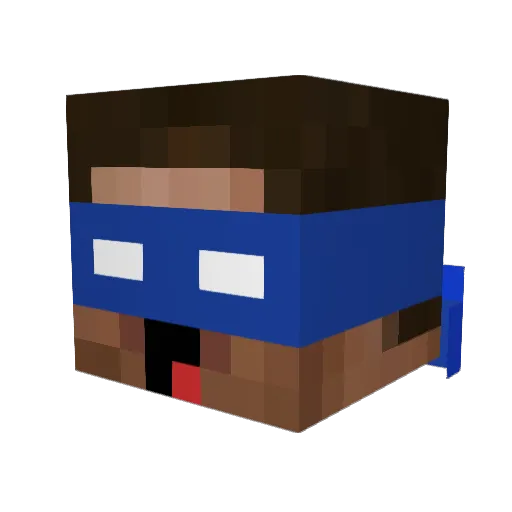 poniks Minecraft avatar head, 3D render