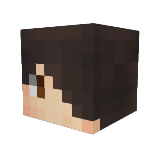ponmiha Minecraft avatar head, 3D render