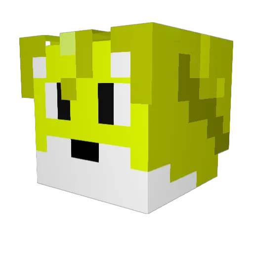 ponponmaru Minecraft avatar head, 3D render