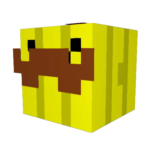 ponta_04 Minecraft avatar head, 3D render