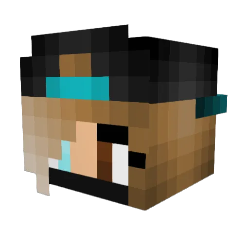 pony1026 Minecraft avatar head, 3D render