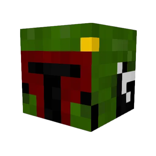 ponyink Minecraft avatar head, 3D render