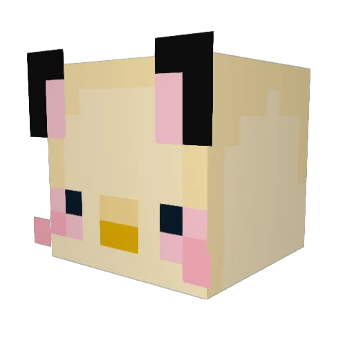 ponyito Minecraft avatar head, 3D render