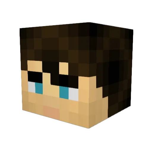ponyluvr Minecraft avatar head, 3D render
