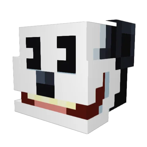 ponym Minecraft avatar head, 3D render