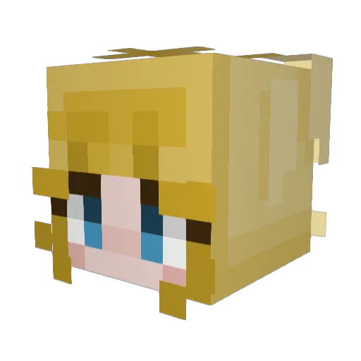 ponyokiki Minecraft avatar head, 3D render