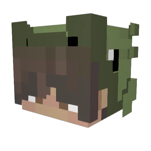 ponyoyo Minecraft avatar head, 3D render