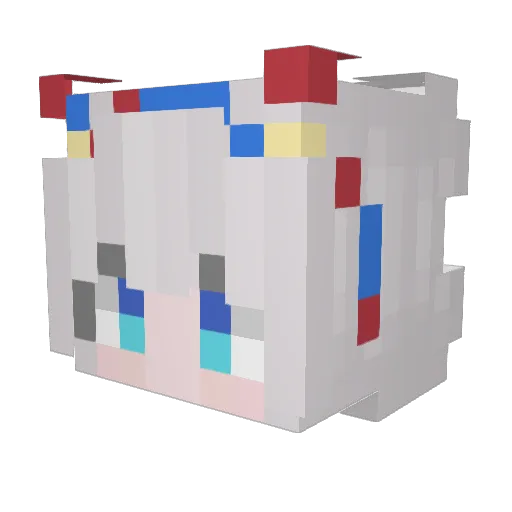 ponzu0141m Minecraft avatar head, 3D render