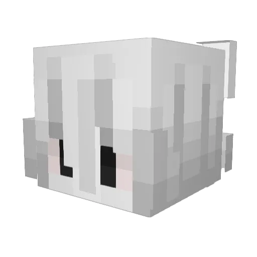 ponzu_weq Minecraft avatar head, 3D render