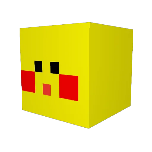 poo00 Minecraft avatar head, 3D render
