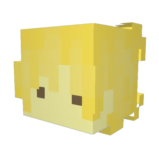 poo__ Minecraft avatar head, 3D render