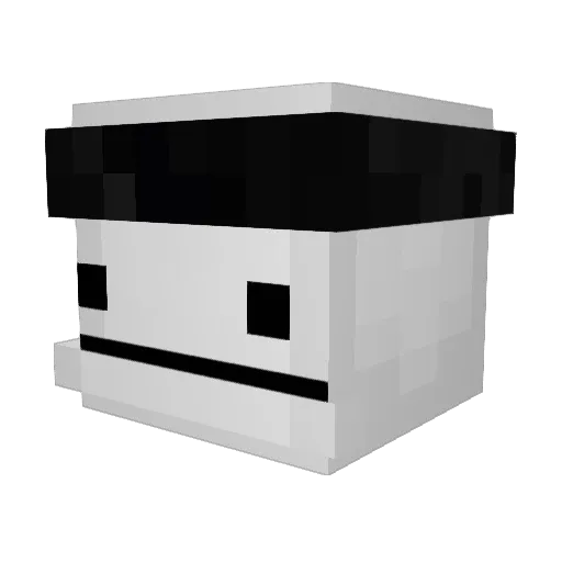 pooarms Minecraft avatar head, 3D render