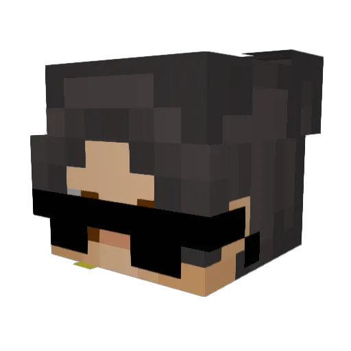 poobi Minecraft avatar head, 3D render