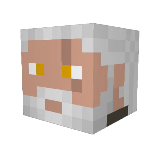 poobis Minecraft avatar head, 3D render