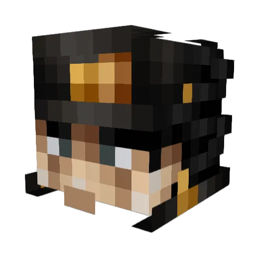 poobrs Minecraft avatar head, 3D render