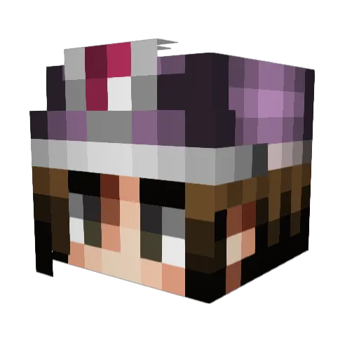 poochine Minecraft avatar head, 3D render