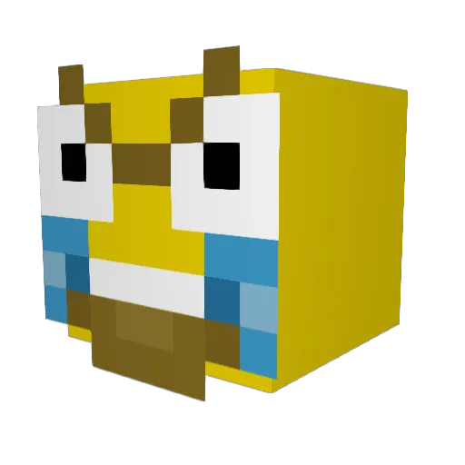 poofp Minecraft avatar head, 3D render