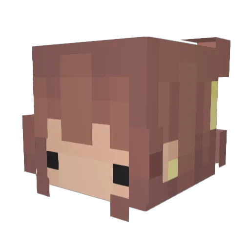 poohlyn Minecraft avatar head, 3D render