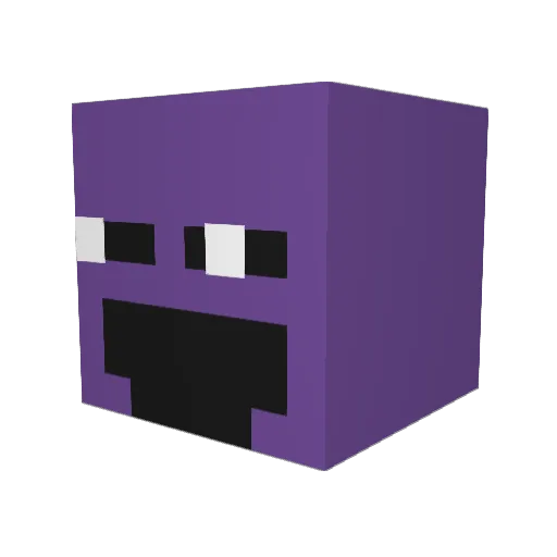 poohnicky Minecraft avatar head, 3D render