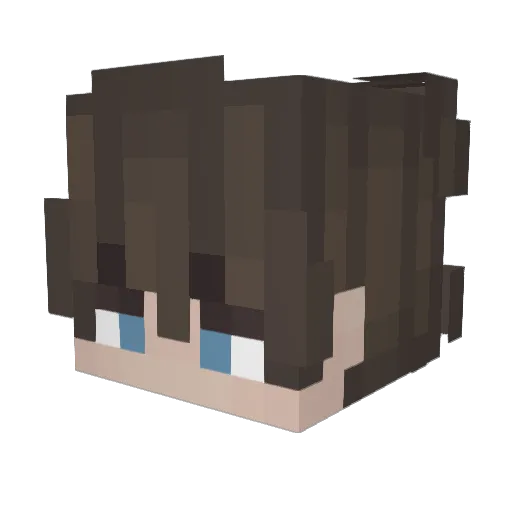 pookerswarfare Minecraft avatar head, 3D render