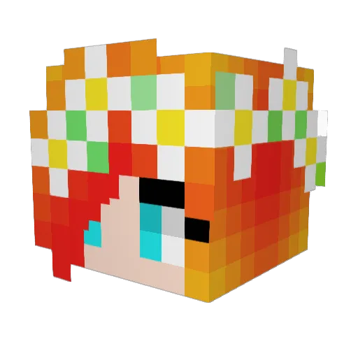 pookie3404 Minecraft avatar head, 3D render